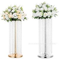 Décorations de table pour mariage : Supports de fleurs en cristal pour allées et centres de table