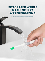 Pack familial Brosse à dents électrique sonique IPX7 étanche 2 têtes de brosse incluses Nettoyage sûr et efficace
