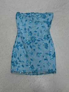 เดรสทรงดินสอประดับเลื่อมแบบเรียบหรูสำหรับผู้หญิง แขนกุด คอทรงหลอด เหมาะสำหรับงานปาร์ตี้ วันหยุดฤดูร้อน ชายหาด หรืองานราตรี - Product Image 2