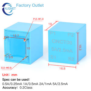 Transformador de Corriente Micro, Montaje en PCB, CT QNCT09 5A 2.5mA 2000 1 5A 5mA 1/1000 CA, Sensor de Corriente con Barra Colectora Integrada - Product Image 5