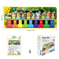 Tapis de Jeu Musical et Éducatif Samtoy à Pédales pour Bébé, Tapis d'Éveil Piano Kick and Play, Tapis d'Activités Animaux pour Nouveau-né