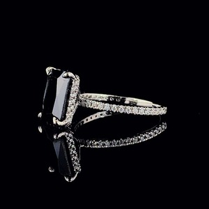 Best Selling Elegant Moissanite Diamond <b>Ring</b> With Sterling <b>Silver</b> Band For Special Party Engament Wedding Available For Sale - Product Image 5