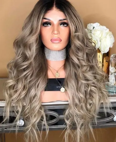 Virgin Human Hair Ombre Highlight 13x4 Lace Frontal Perücke Pre Zupfen Frontal Lace Perücke für Black Hot Selling