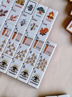 Tuiles de Mahjong de Luxe de Haute Qualité Américaines, Tuiles de Mahjong Ultra Luxe Dernière Sortie, Tuiles de Mahjong Américaines Bleues 32 mm, Mahjong