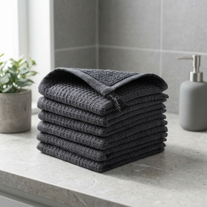 Custom Cotton Dish Towel 12x12 Inch OEM Service Printed Solid Color Quick-Dry Soft Absorbent Eco-Friendly GOTS Certified for - Product Image 1