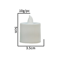 Petites Bougies Chauffe-Plat LED Électriques Blanc Chaud, sur Piles, Sans Flamme, pour Décoration de Table Pâques Noël Mariage et Fêtes