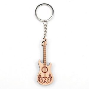 Llaveros de Madera de Alta Calidad Hechos en Fábrica CY, con Forma de Guitarra, Piano y Copa de Vino Tinto, Diseño Personalizado, Precio al por Mayor - Product Image 1