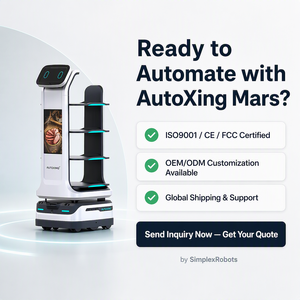 Intelligenter Essenslieferroboter Gastronomie-Serviceroboter mit Autonavigation Werbedisplay <span class=keywords><strong>Kellnerroboter</strong></span> für Hotel Restaurant Café - Product Image 6