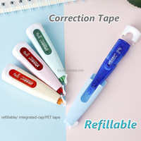Nouveau style coréen : Stylo correcteur rechargeable et personnalisable – Correcteur blanc