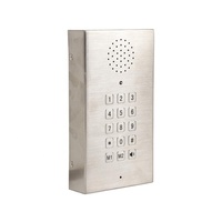 Conception robuste en acier inoxydable avec clavier numérique complet et touches de numérotation rapide, interphone industriel mural mains libres
