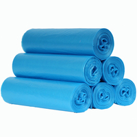 Sac enroulable en PE plastique personnalisé, robuste, grand format, pour déchets ménagers, vente en gros, impression flexo, manipulation de surface