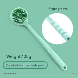 Wholesale Premium Silicone <b>Back</b> Scrubber Long Handle Shower <b>Brush</b> Multifunctional Exfoliating Kitchen Cleaning Tool - Product Image 6