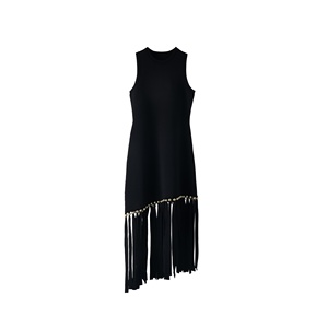 Robe midi <span class=keywords><strong>en</strong></span> maille élégante et ajustée pour femme <span class=keywords><strong>Sandro</strong></span>, nouvelle collection printemps, style français, avec boutons décoratifs, vêtements de boutique pour femmes - Product Image 6