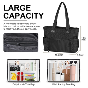 Work Laptop Tote <strong>Bags</strong> with Insulated Food Compartment, Lightweight Puffer Lunch Tote <strong>Bag</strong> for Business Office Teacher <strong>Nurse</strong> - Product Image 2