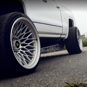 Roues forgées 18-26 pouces argentées concaves profondes à 8 cosses pour DODGE RAM TRX Chevrolet Silverado Ram 1500 GMC Sierra - Product Image 1