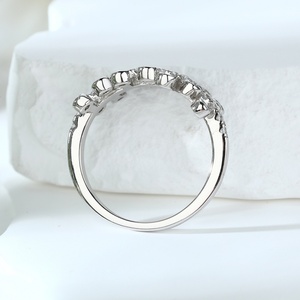Bagues de fiançailles et de mariage pour femmes en argent sterling 925 massif de luxe, plaquées rhodium, certifiées CMA, pour anniversaire et fête - Product Image 4