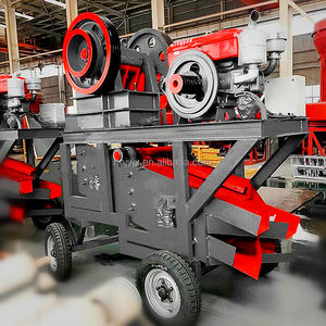 Портативная дробилка для добычи каменного бетона, для продажи, мобильная щековая дробилка PE250x400 с вибрационным экраном - Product Image 6