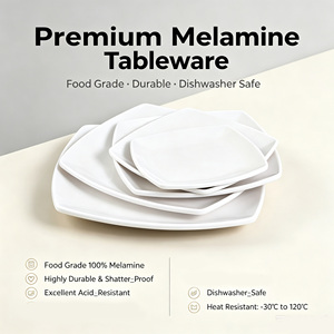 <span class=keywords><strong>Assiette</strong></span> à Salade <span class=keywords><strong>Blanche</strong></span> en Mélaminé Incassable de Haute Qualité, <span class=keywords><strong>Assiette</strong></span> <span class=keywords><strong>Carrée</strong></span> en Mélaminé pour Hôtel - Product Image 4