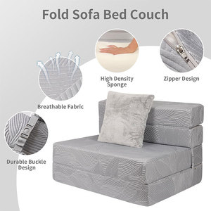 <b>Foldable</b> <b>Sofa</b> <b>Bed</b> With Removable Cover Multifunctional Foam Cushion For Small Spaces Living Room Rental Rooms - Product Image 3