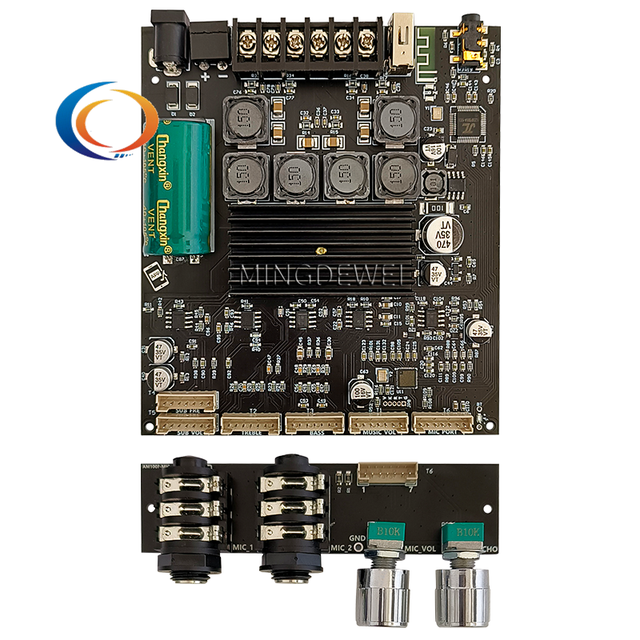 50+50+100W ZK-AM100F Wireless KTV Microphone Audio All-in-one Machine 2.1 Channel Amplifier Board Power Amplifier Chip TPA3116D2