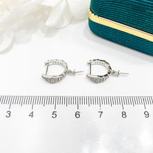 Aretes Blancos S925, Accesorios de Perlas DIY, Botón de Oreja con Perla Redonda de 9-15mm, Soporte para Uñas y Orejas, Modelo 21904 - Product Image 4