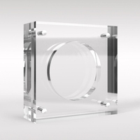 Capsules de boîte à monnaie magnétique en acrylique transparent vitrine de pièce de monnaie support acrylique personnalisé pour médaillon