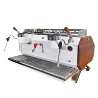 Machine à expresso à double chaudière semi-automatique, machine à café commerciale avec contrôle de température PID pour café