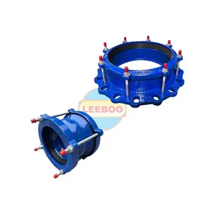 LEEBOO usine hdpe pe tuyau raccord rapide large gamme Universal Coupling ductile fer grip retenue bride adaptateur