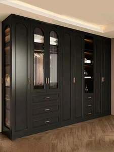 Armario de dormitorio de nuevo diseño, puerta corredera, pintura de madera, armario minimalista moderno, armario de dormitorio de tamaño personalizado - Product Image 4