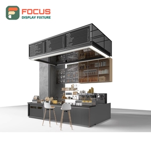 Freestanding Coffee Merchandise Display Rack Matte Black Finish Coffee Bag Display Area Bakery Cafe Display Rack - Product Image 3