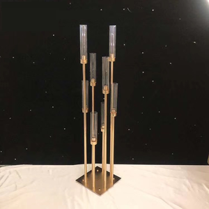 8-Head ferro placcatura oro alta candelabro oggetti di scena di nozze per la zona di benvenuto decorazione festa di casa-elegante strada piombo T piattaforma <span class=keywords><strong>finestra</strong></span> - Product Image 3
