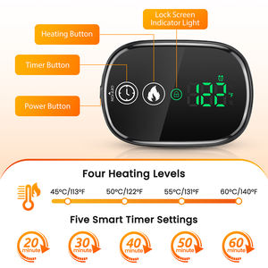 타이머 기능이 있는 무선 온열 어깨 패드 전기 열 랩 숄 목 및 어깨 마사지기 - Product Image 3