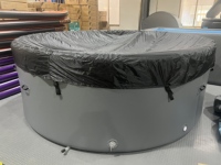 4-6 Personen Premium PVC Aufblasbarer Runder Pool 3,7m Durchmesser 15cm Dick 2 Jahre Garantie Familien-Schwimmbecken für Kinder & Erwachsene