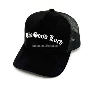 Cappelli Trucker in Camoscio con Ricamo 3D Personalizzato OEM/ODM, Stile Gotico, Retro in Rete, Visiera con Corda, Regolabili con Chiusura Snapback - Product Image 2