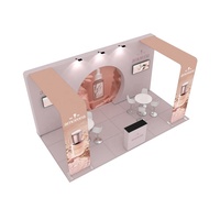 Stand d'exposition personnalisé en aluminium 10x20 avec toile tendue pour salon professionnel
