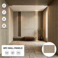 Panneau décoratif WPC pour plafond/mur intérieur avec revêtement imitation bois pour une protection acoustique moderne de la maison