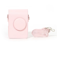 Sac pour appareil photo Lerp&Camera Mini EVO rose vertical en cuir PU, protection personnalisée, rangement pour la photographie numérique