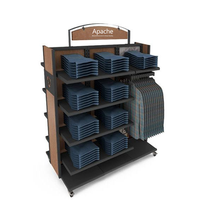 Étagère à jeans en bois personnalisable Apache pour supermarchés et centres commerciaux