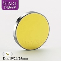 Startnow 3 adet/grup D19 20mm 25 silikon malzeme yansıtıcı Lens Si ayna CO2 lazer kesim oyma makinesi lazer aynalar