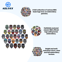 KUAIQIU Vente directe usine – Écusson thermocollant en tissu sergé de haute qualité, motif masque de football américain, broderie informatique, rugby