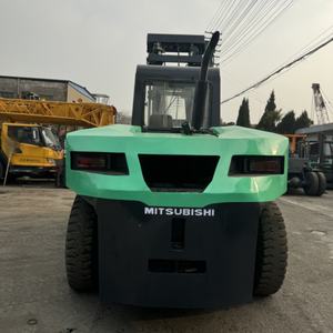 Chariot élévateur d'occasion Mitsubishi FD160, 16 tonnes, diesel, mât à trois sections, manutention de matériaux en entrepôt, haute qualité, transmission intégrale d'origine - Product Image 3