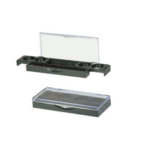 Palette de fards à paupières vide à double couche coulissante, couvercle transparent, étui pour blush, conteneur cosmétique en plastique pour poudre et fards à paupières