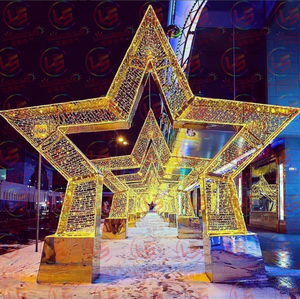 La <span class=keywords><strong>neige</strong></span> de Noël allumant le motif extérieur de Noël 3D allume l'éclairage mené par étoile géante pour le centre commercial - Product Image 1