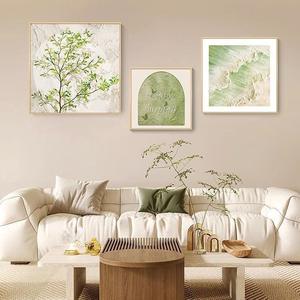 لوحات جدارية خشبية بنقوش زهور ونباتات بلون كريمي، إطار من سبائك الألومنيوم، لوحة فنية فاخرة للمنزل فن الجدران - Product Image 1