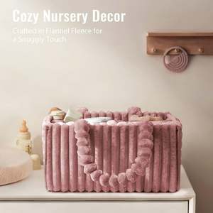 Organizador de Pañales de Franela con Asa, Bolsa de Almacenamiento, Contenedor de Almacenamiento para Guardería, Organizador para Recién Nacidos, Niñas y Niños - Product Image 3