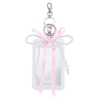 Lot de 2 porte-cartes en cuir PU avec anneau porte-clés, protège-badge d'identité et carte d'accès, accessoires de sac portables à suspendre