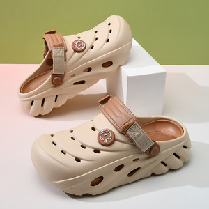 Sandales perforées Crocs pour femmes, semelle EVA, chaussures de plage respirantes et antidérapantes, rose, gris, bleu, kaki, vert, marron, taille 35-40 - Product Image 2