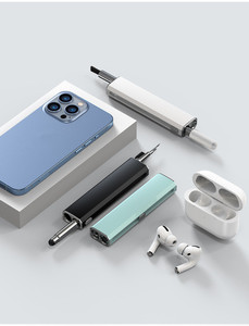 Kit de nettoyage pour Airpods Pro 3 2 1 écouteurs nettoyage du clavier <span class=keywords><strong>nettoyeur</strong></span> de casque pour <span class=keywords><strong>Iphone</strong></span> 13 Pro étui avec stylo tactile capacitif - Product Image 5