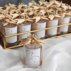 Bougies parfumées de luxe bougie de fête de mariage personnalisée cadeaux de bougie de mariage