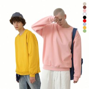Sweat-shirt à col rond épais en coton, coupe oversize, avec impression sérigraphiée, sans marque, doux et résistant, idéal pour l'emballage de vêtements. - Product Image 1